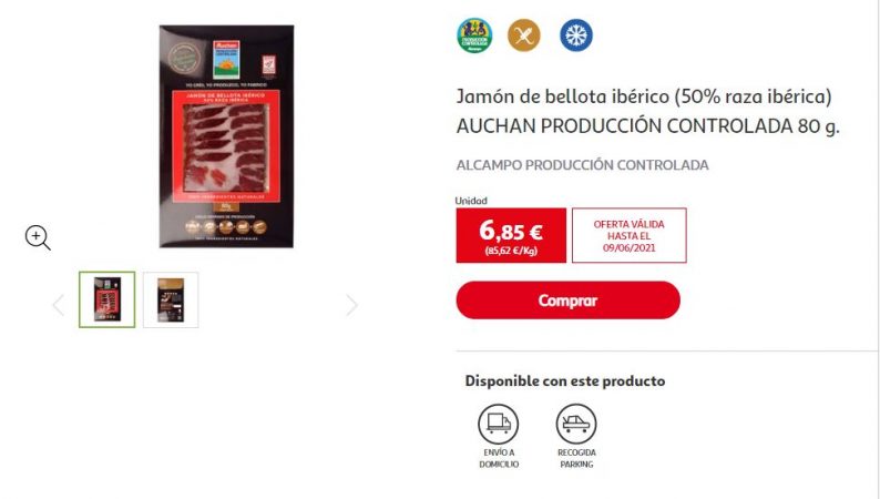 Jamón de bellota ibérico