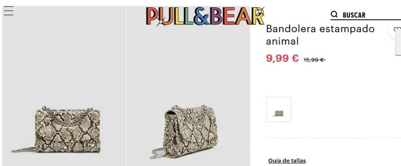 Pull&Bear rebaja estos ocho bolsos que serán tendencia este verano 8 Merca2.es Bandolera estampado animal- Pull&Bear