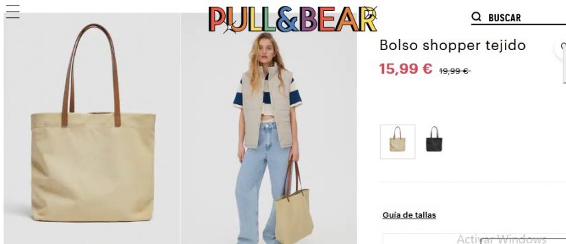 Bolso shopper tejido- Pull&Bear