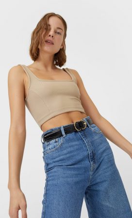 Cinturón efecto coco hebilla doble Stradivarius