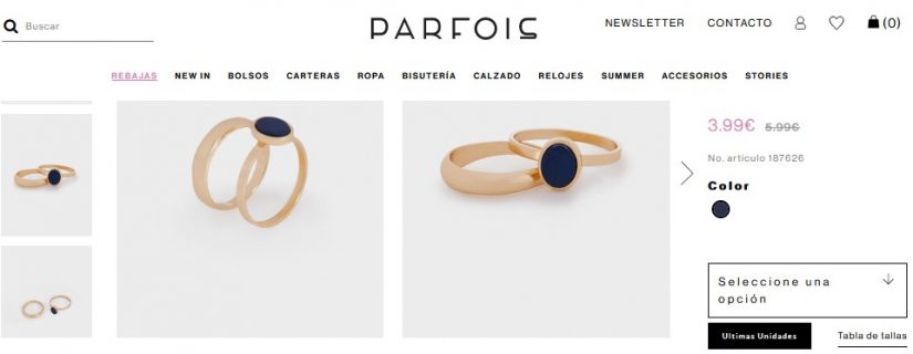 Conjunto de Anillos Con Piedra- Parfois