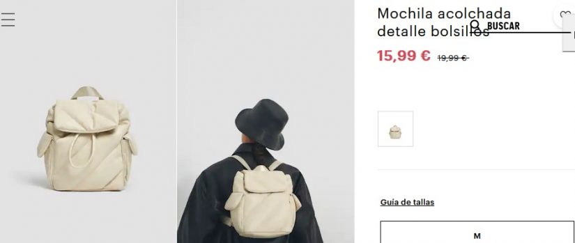 Pull&Bear rebaja estos ocho bolsos que serán tendencia este verano 6 Merca2.es Mochila acolchada detalle bolsillos