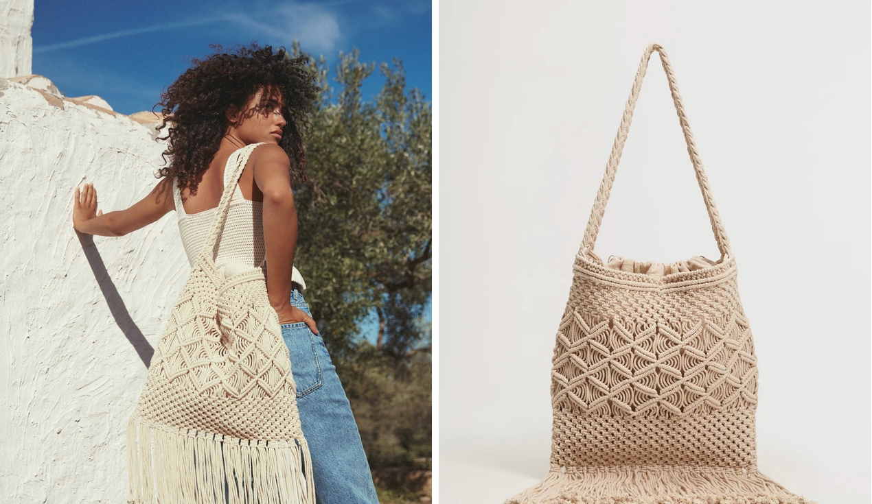 bolso crochet Mango
