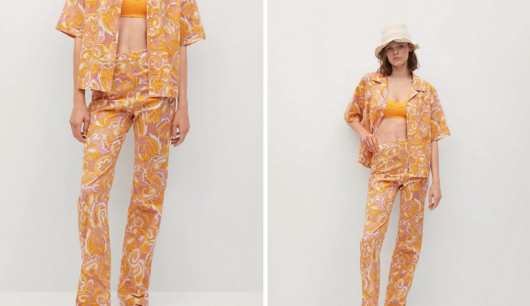 pantalón estampado Mango