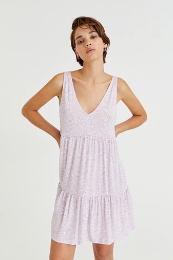 Vestido mini flores Pull&Bear