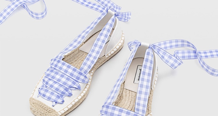 Zapatos planos Stradivarius alpargatas vichy
