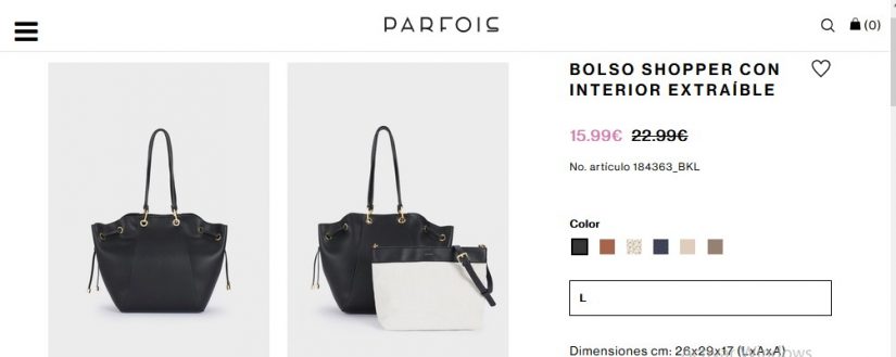 Bolso Shopper Con Interior Extraíble- Parfois