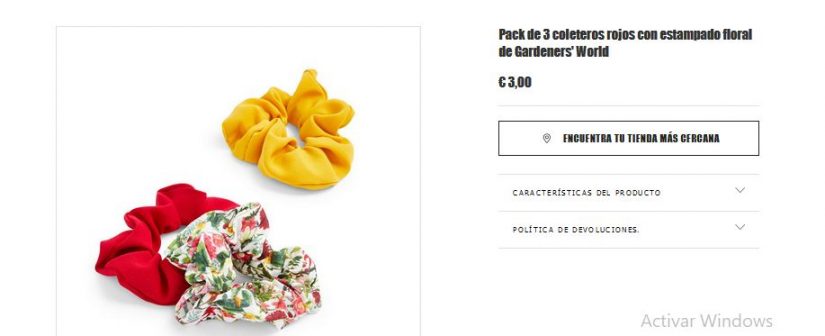 Primark: accesorios para darle un toque veraniego a tu cabello 1 Merca2.es Empaque de 3 coleteros rojos con estampado floral de Gardeners' World