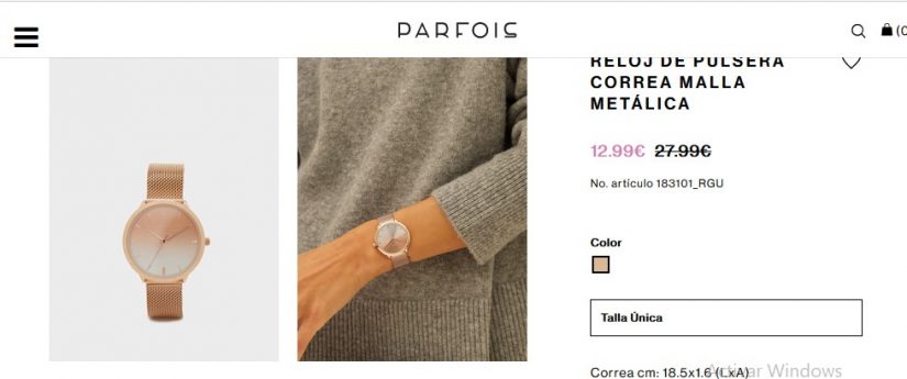 Reloj De Pulsera Correa Malla Metálica