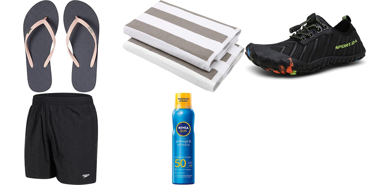 Básicos para ir bien equipado a la playa y piscina con SUPEROFERTA en Amazon: escarpines, chanclas y más