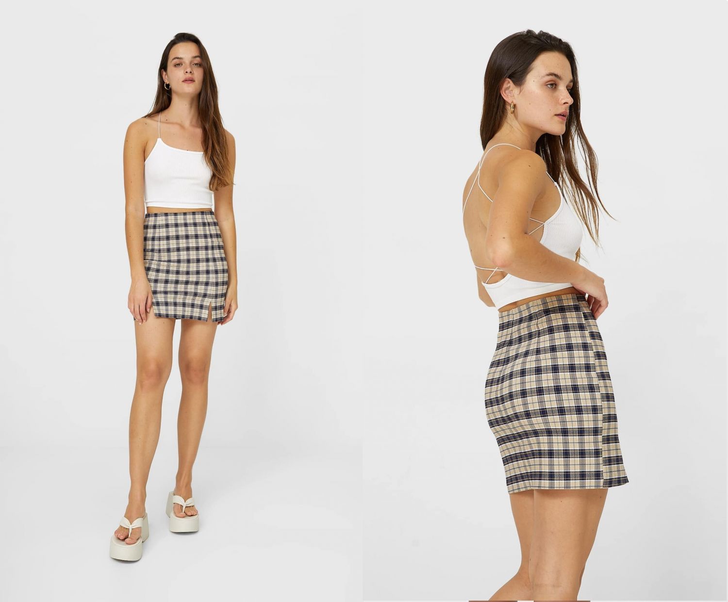 falda mini corte