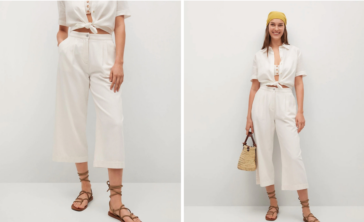 pantalón culotte Mango