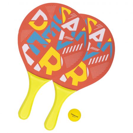 set palas tenis playa sandever woody rackets rojo Merca2.es
