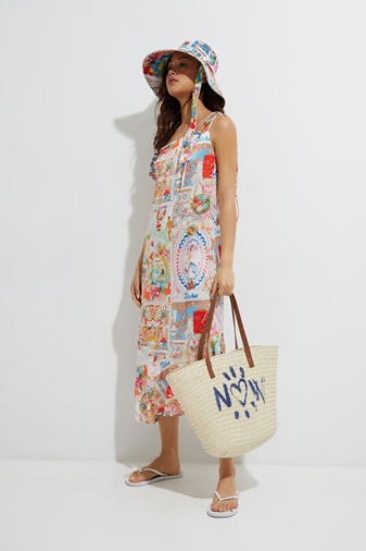 Vestido satén asimétrico