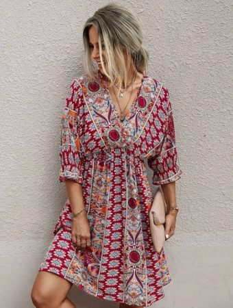 vestido bohemio shein