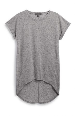 Camiseta gris con textura de Mujer Primark