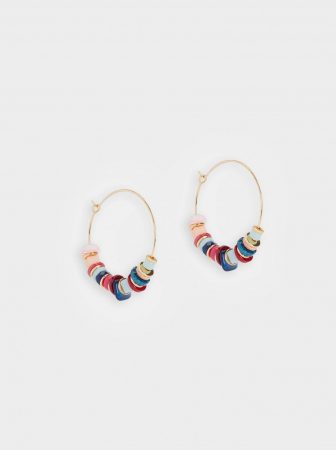 Pendientes de aro con abalorios