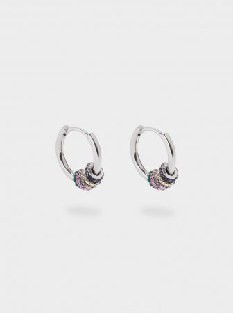 Pendientes de aro cortos con cristales Parfois