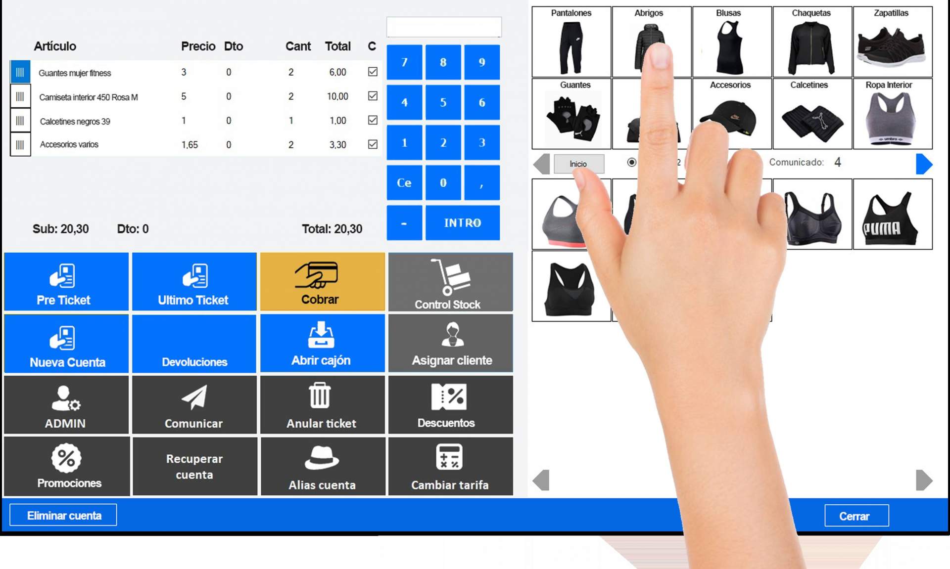 La caja registradora táctil con software propio de Comprar TPV