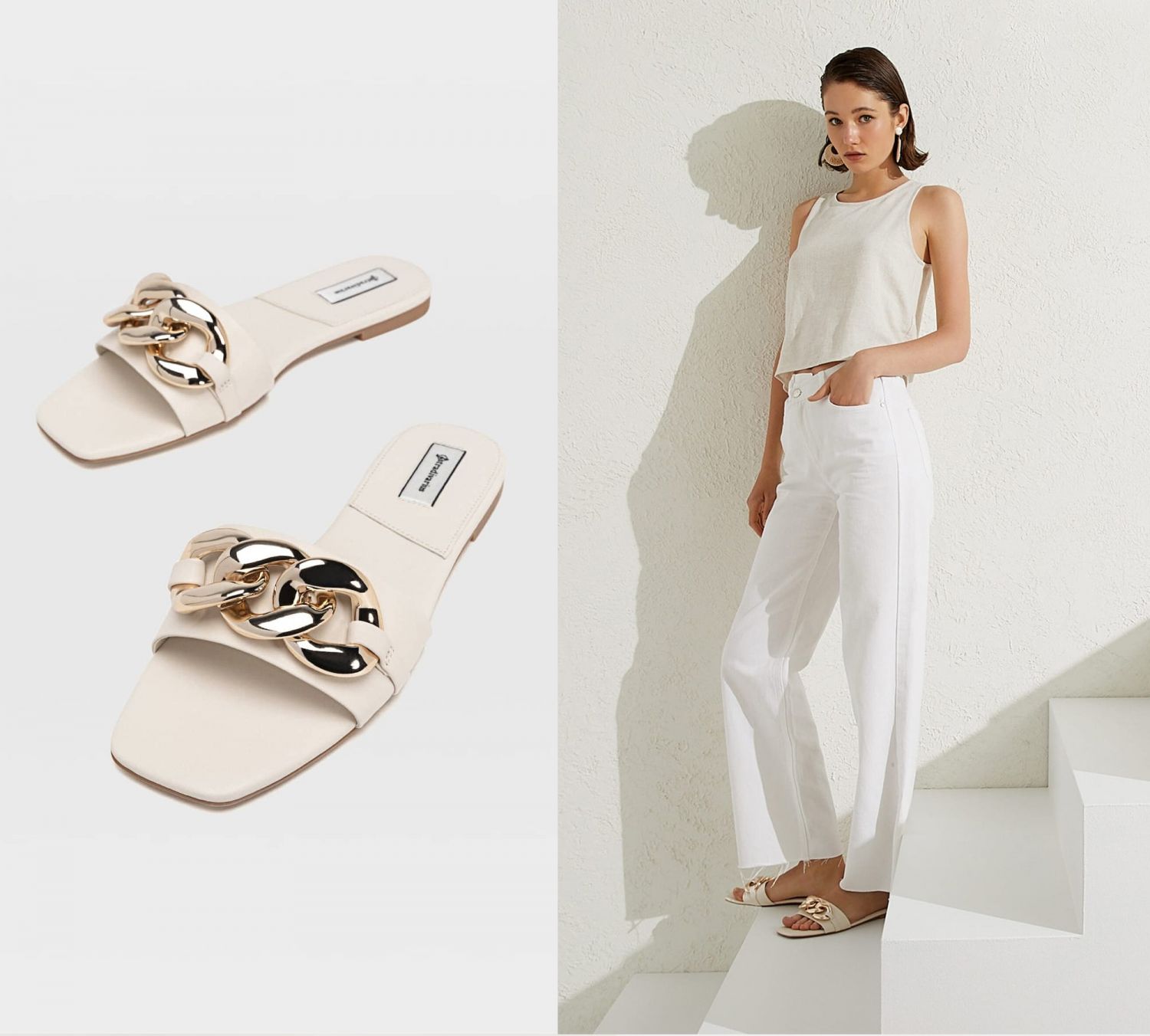 sandalias de cadena Stradivarius