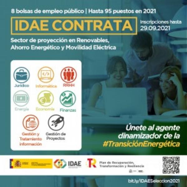 IDAE lanza su mayor convocatoria de empleo público: 95 plazas