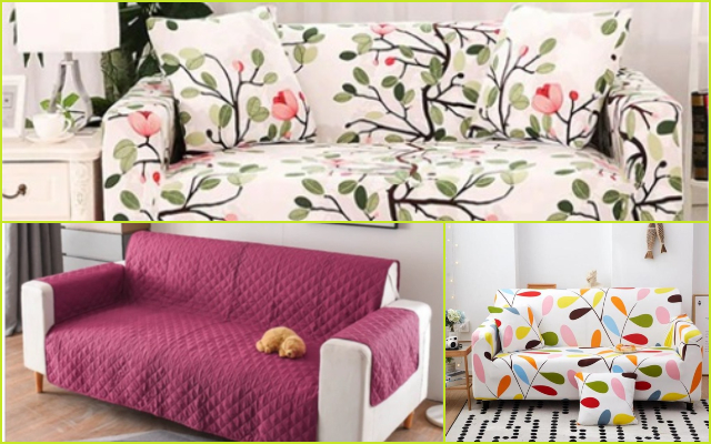 Fundas de sofá coloridas de Aliexpress para proteger su sofá