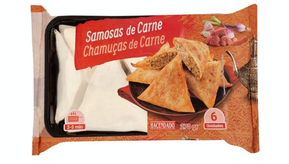 somasas de carne
