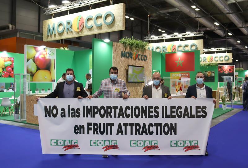 COAG denuncia importaciones ilegales de frutas y hortalizas frente a stands de Marruecos en Fruit Attraction
