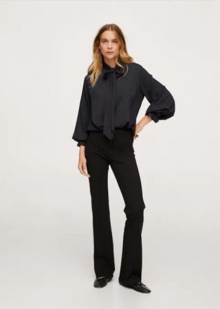 Blusa lazo cuello