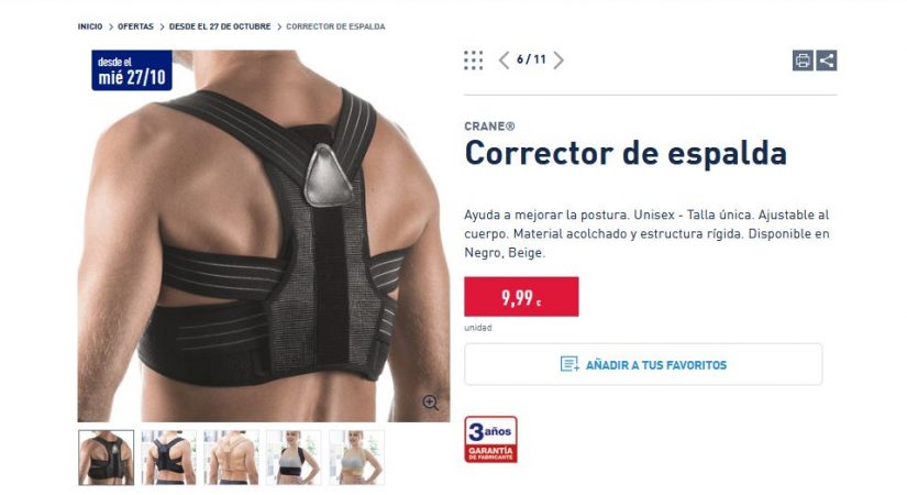 Corrector de espalda