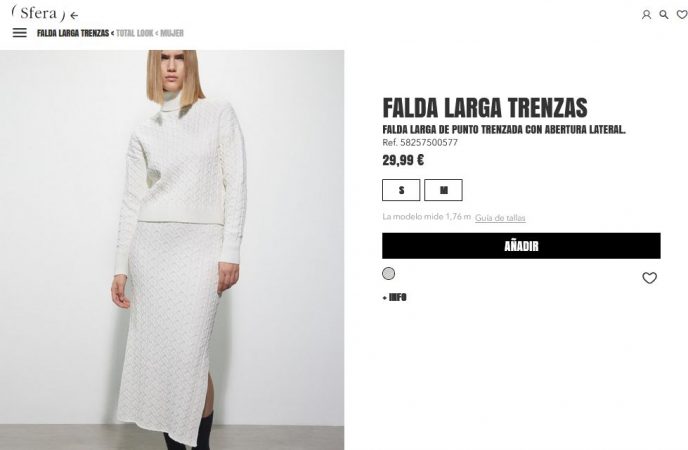 Falda larga trenzas