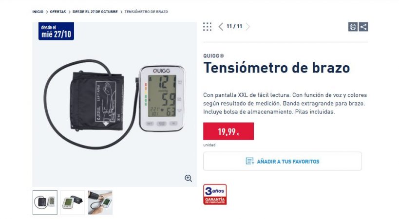 Tensiómetro de brazo