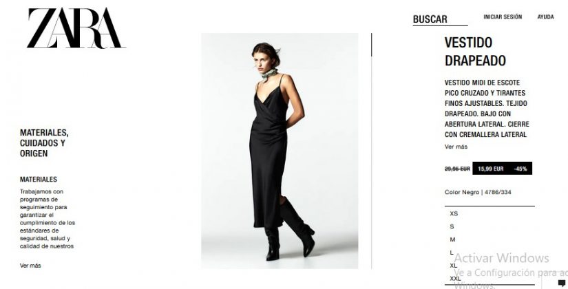 Vestido drapeado