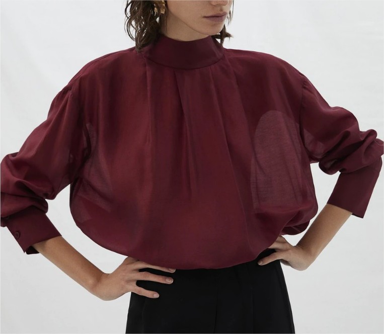 blusa cuello perkins adolfo dominguez