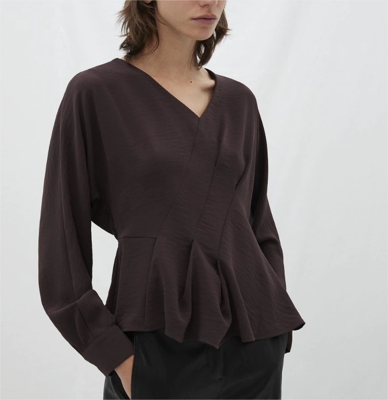 blusa pliegues adolfo dominguez