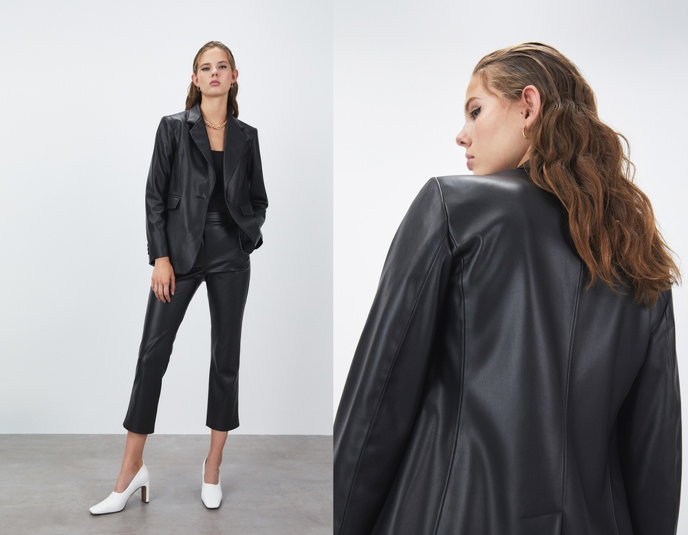 blazer efecto piel