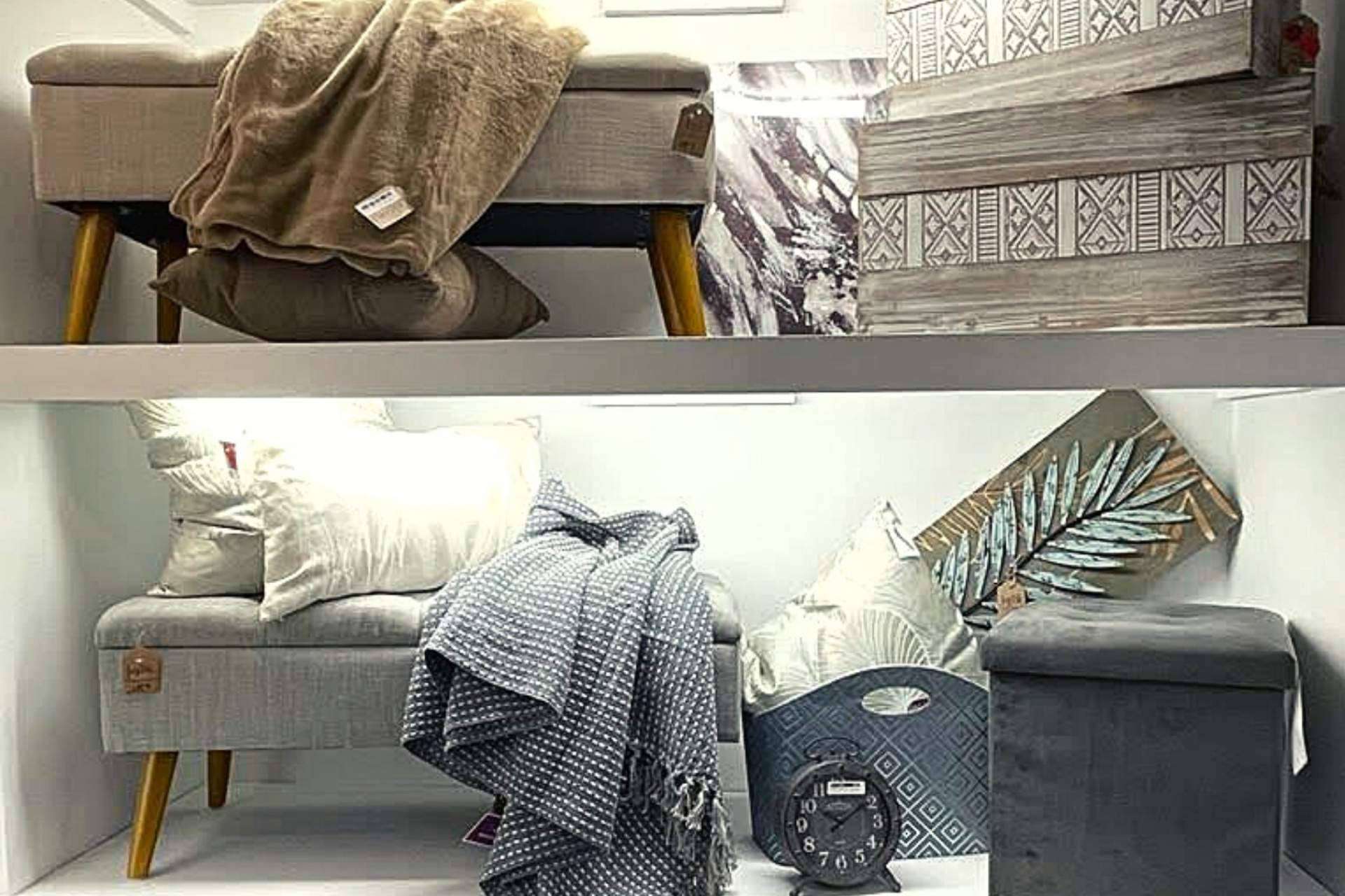 Los productos para el hogar como baúles, pufs, maletines, cestos y organizadores de armario disponibles en Iglú Tiendas