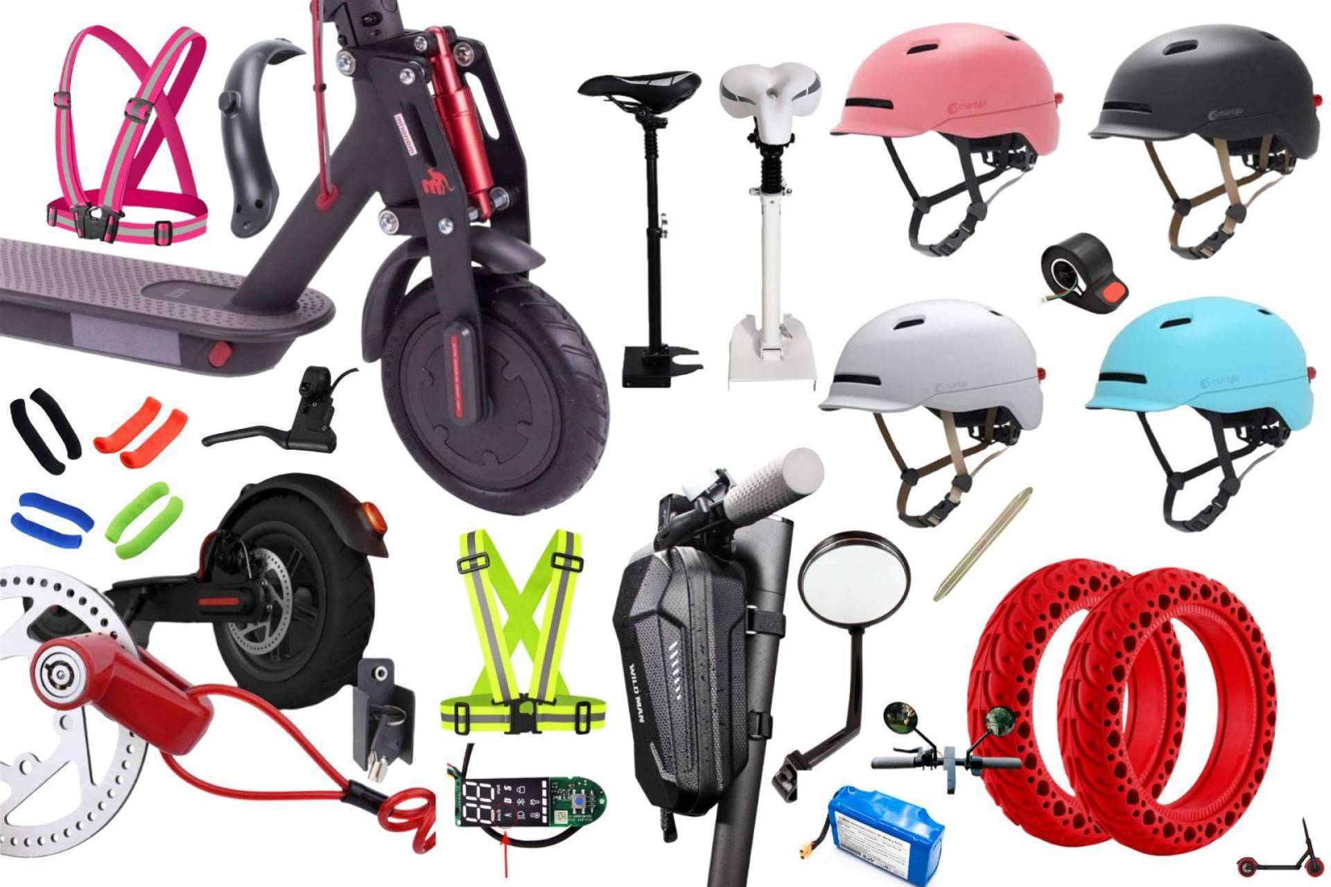 La amplia variedad de accesorios para patinetes eléctricos ofrecida por SABWAY