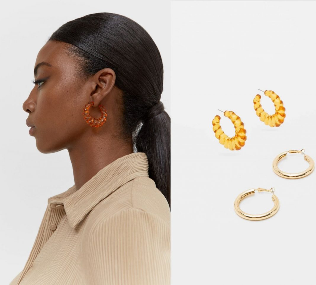 set de pendientes dorados Stradivarius