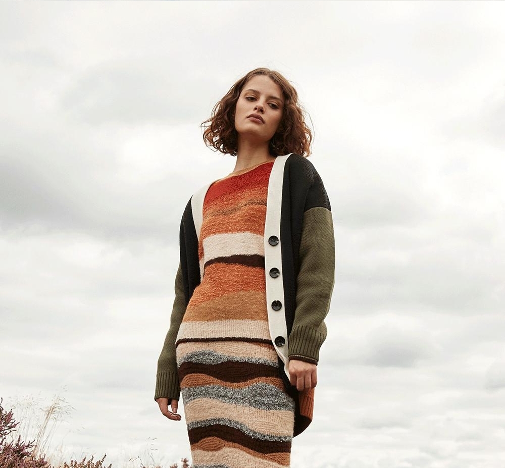 vestido midi de punto