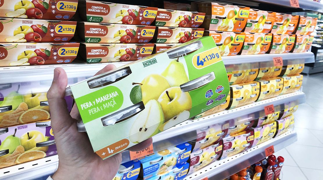 Mercadona refuerza la calidad de los tarritos de fruta Hacendado