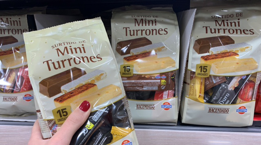 Mini turrones en el lineal de Mercadona Merca2.es