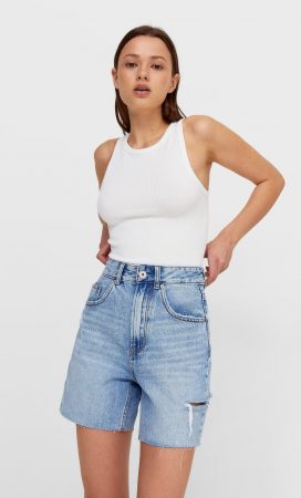 Short denim longline