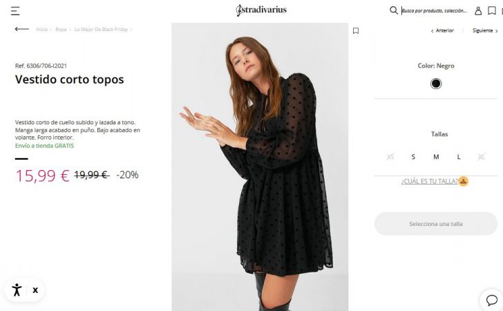 Vestido corto topos