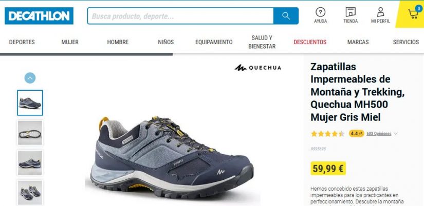 Decathlon: zapatillas impermeables a 14,99 euros para los días de lluvia 1 Merca2.es Zapatillas Impermeables Quechua MH500 Mujer- Decathlon