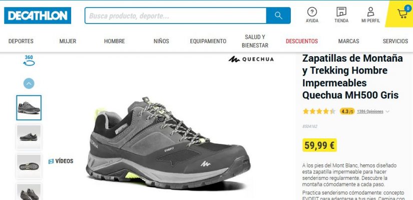 Decathlon: zapatillas impermeables a 14,99 euros para los días de lluvia 4 Merca2.es Zapatillas impermeables para Hombre Quechua MH500