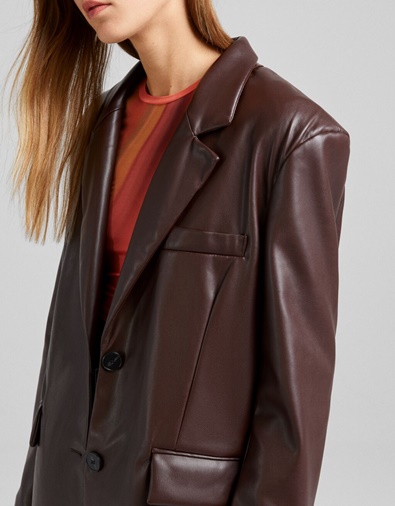 Blazer chaqueta moda invierno Bershka