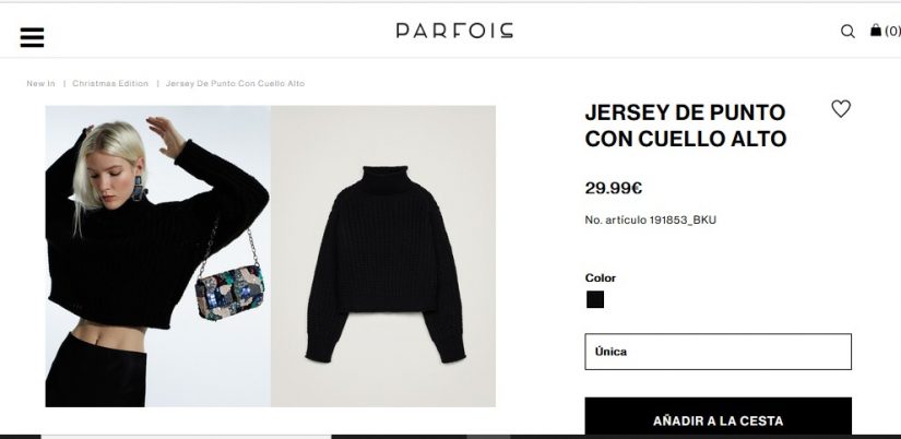 Jersey De Punto Con Cuello Alto- Parfois