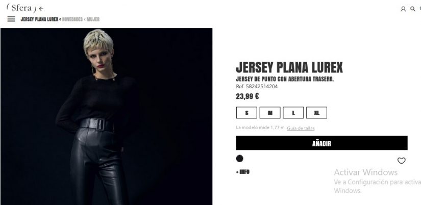 Jersey plana lurex