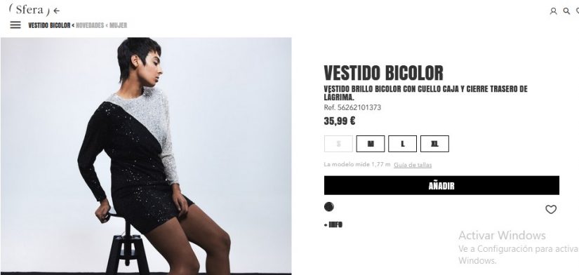 Vestido bicolor